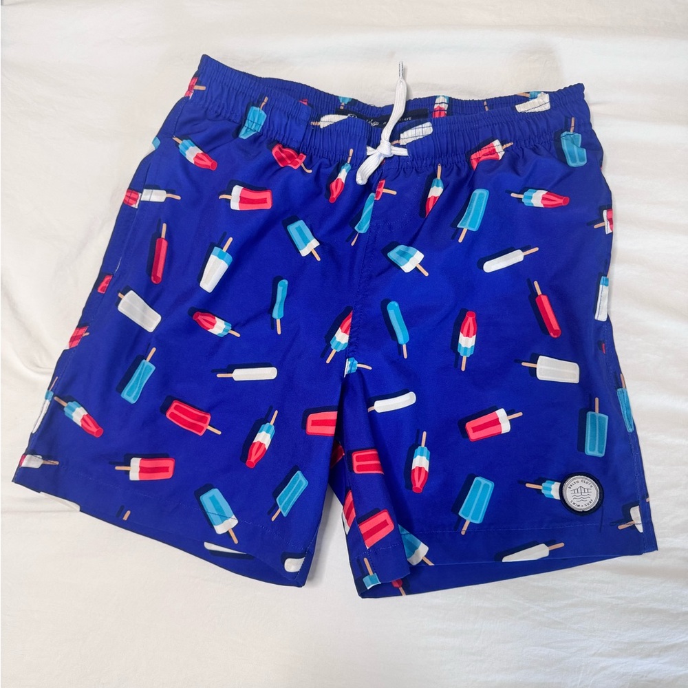Brooklyn Cloth Blue and Red Popsicle Swim Trunks